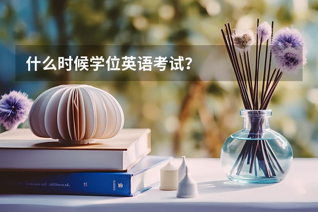 什么时候学位英语考试？