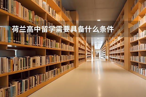 荷兰高中留学需要具备什么条件